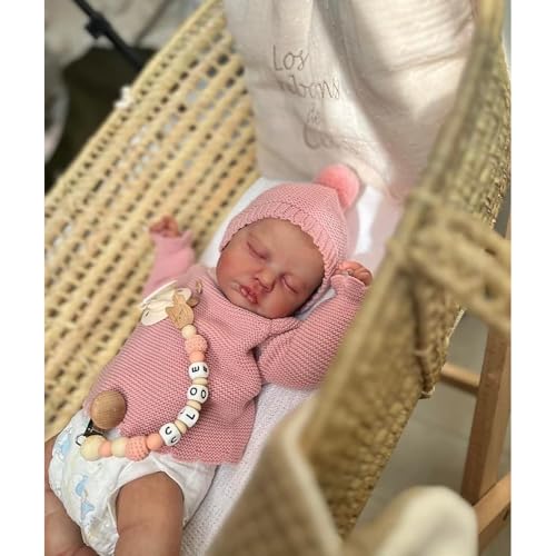 Anano Realistische Reborn Babypuppen Mädchen LOULOU – 50,8 cm Ganzkörper-Vinyl-Puppe beweglich handgefertigte Neugeborene Puppen mit bemaltem Haar Real Life Size Reborn Babypuppe von Anano