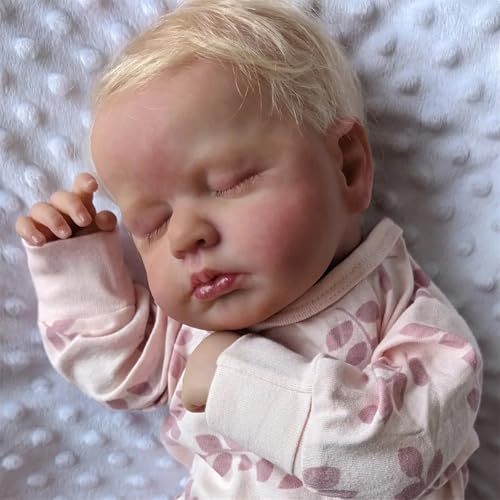 Anano Realistische Reborn Babypuppen Mädchen Silikon Vinyl Ganzkörper LOULOU 20 Zoll Real Life Like Waterproof Neugeborene Kleinkind Puppen mit handverwurzeltem Haar für Kinder ab 3 Jahren von Anano