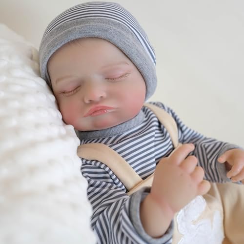 Anano Realistische Reborn Puppen Junge 20 Zoll 50 cm Schlaf Niedliche Neugeborene Babypuppe Anatomisch Korrekt Ganzkörper Silikon Vinyl Reborn Puppen Junge Bemalte Haare Anano Realistische Reborn Puppen Junge 20 Zoll 50 cm Schlaf Niedliche Neugeborene Babypuppe Anatomisch Korrekt Ganzkörper Silikon Vinyl Reborn Puppen Junge Bemalte Haare von Anano
