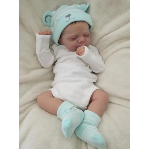 Anano Realistische Reborn-Puppen Pascale – 45 cm, niedliche, handgefertigte lebensechte Babypuppen für Neugeborene, Stoffkörper, die echt lebensechte Babypuppe für Kinder ab 3 Jahren aussehen Anano Realistische Reborn-Puppen Pascale – 45 cm, niedliche, handgefertigte lebensechte Babypuppen für Neugeborene, Stoffkörper, die echt lebensechte Babypuppe für Kinder ab 3 Jahren aussehen von Anano