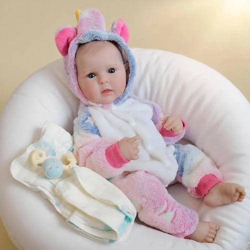 Anano Realistische Silikon Reborn Baby Mädchen Puppe 48cm Lebensechte Silikonbabys Puppe Mit Weichem Baumwollkörper In Babygröße - Spielzeug Für Kinder Ab 3 Jahren & Vorschulkinder Anano Realistische Silikon Reborn Baby Mädchen Puppe 48cm Lebensechte Silikonbabys Puppe Mit Weichem Baumwollkörper In Babygröße - Spielzeug Für Kinder Ab 3 Jahren & Vorschulkinder von Anano