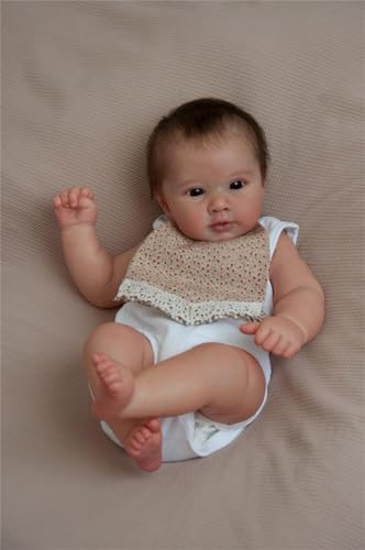 Anano Reborn Baby Junge 50cm Lebensechte Babypuppen Silikonpuppe Echte Puppen Die Aussehen Wie Echte Babys Reborn Toddler Gewichts Newborn Baby Puppe Für 3+ von Anano