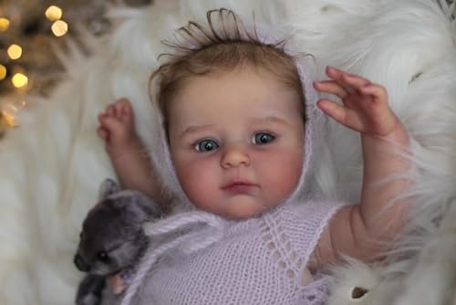 Anano Reborn Baby Junge Lebensechte Babypuppen Realistische Rote Ausschläge 19-Zoll Archie Bebe Reborn Toddler Puppen Silikon Newborn Baby Puppe Mädchen von Anano