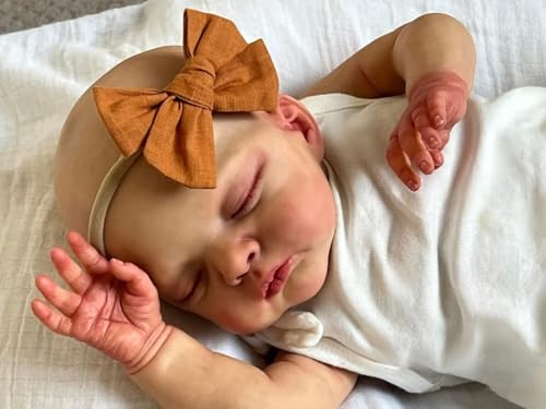 Anano Reborn Baby Lebensecht - 18 Zoll (45 cm) Realistische Babypuppe Mädchen Mit Weichem Stoffkörper, Posierbare Lebensechte Babypuppe Wie Echt Für Kinder von Anano