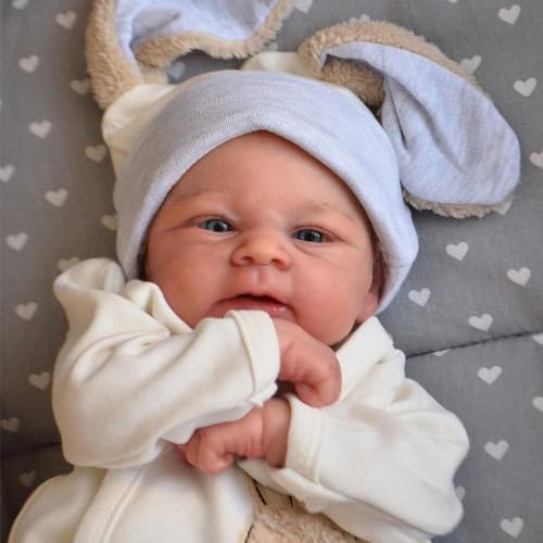 Anano Reborn Baby Lebensechte Puppen Jungen Silikon Bebe Reborn Toddler 17-Zoll Echte Newborn Silikon Baby Puppe Die Echt Aussehende Reborn Puppen Junge Für Kinder 3+ von Anano