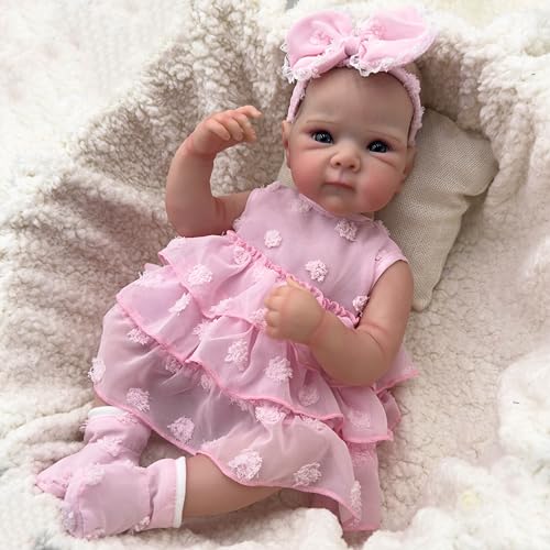 Anano Reborn Baby Mädchen 18 Zoll/48 cm Reborn Baby Vollsilikon Lebensecht Newborn Baby Puppe Silikon Puppe Wie EIN Echtes Baby, Zubehör Für Echt Aussehende Puppen Real Born Baby Puppe Anano Reborn Baby Mädchen 18 Zoll/48 cm Reborn Baby Vollsilikon Lebensecht Newborn Baby Puppe Silikon Puppe Wie EIN Echtes Baby, Zubehör Für Echt Aussehende Puppen Real Born Baby Puppe von Anano