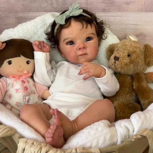 Anano Reborn Baby Mädchen 18 Zoll Lebensgrosse Puppen Kinder, Reborn Baby Ganzkörper Silikon Puppen Wie Echte Aussehen, Newborn Babys Vollsilikon Lebensecht Haare Anano Reborn Baby Mädchen 18 Zoll Lebensgrosse Puppen Kinder, Reborn Baby Ganzkörper Silikon Puppen Wie Echte Aussehen, Newborn Babys Vollsilikon Lebensecht Haare von Anano