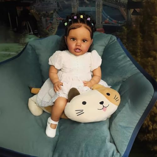 Anano Reborn Puppen Lebensechte Babypuppen 18 Zoll Reborn Baby Vollsilikon Lebensecht Puppe Wie Echtes Baby New Born Ultra Realistische Babypuppe Mit Zubehör Für Kinder Und Sammler von Anano