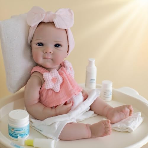 Anano Reborn Baby Puppe Vollsilikon Lebensechte Babypuppen 45cm Silikonpuppe Fühlt Sich Wie EIN Echtes Baby An Mit Beweglichen Gliedmaßen & Anatomisch Korrekten Details Anano Reborn Baby Puppe Vollsilikon Lebensechte Babypuppen 45cm Silikonpuppe Fühlt Sich Wie EIN Echtes Baby An Mit Beweglichen Gliedmaßen & Anatomisch Korrekten Details von Anano