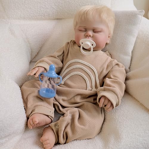 Anano Reborn Baby Puppen 19" Realistische Neugeborene Baby Puppe mit weichem Tuch Körper, lebensechte schlafende Babys Puppen Geburtstagsgeschenk Set für Kinder Alter 3+ Anano Reborn Baby Puppen 19" Realistische Neugeborene Baby Puppe mit weichem Tuch Körper, lebensechte schlafende Babys Puppen Geburtstagsgeschenk Set für Kinder Alter 3+ von Anano