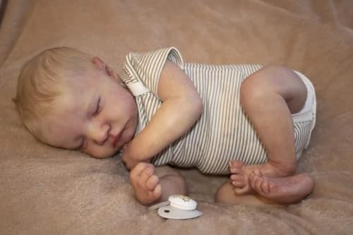 Anano Reborn Baby Puppen Levi 19 inch Weiche lebensechte Tuch Körper Neugeborenes Baby mit realistischen Adern für Kinder Alter 3+ von Anano