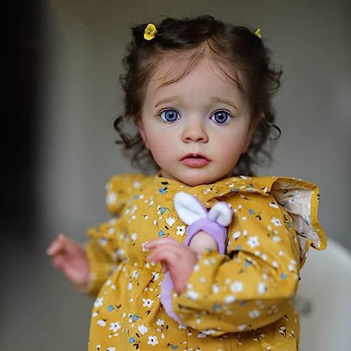 Anano Reborn Baby Puppen Mädchen Realistische Missy 24 Zoll 61cm Reborn Toddler Puppen Junge Reborn Puppe Realistische Puppe Offene Augen Mit Gelbem Strampler Geburtstagsgeschenk Für Kinder 3+ Anano Reborn Baby Puppen Mädchen Realistische Missy 24 Zoll 61cm Reborn Toddler Puppen Junge Reborn Puppe Realistische Puppe Offene Augen Mit Gelbem Strampler Geburtstagsgeschenk Für Kinder 3+ von Anano