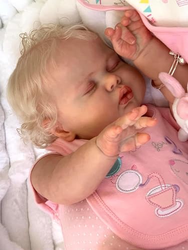 Anano Reborn Baby Puppen Pickle 24 Zoll Große Größe Realistische Neugeborene Baby Puppen Mit Weichem Tuch Körper, Reborn Puppen Wie EIN Echtes Baby Geschenksets Für Mädchen von Anano
