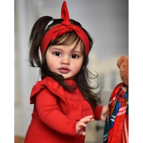 Anano Reborn Baby Puppen Pippa Kleinkind Puppen Mädchen Pippa 26 Zoll Realistische Neugeborene Baby Puppen Mit Weichem Tuch Körper, Realistische Hand Wurzelhaar von Anano