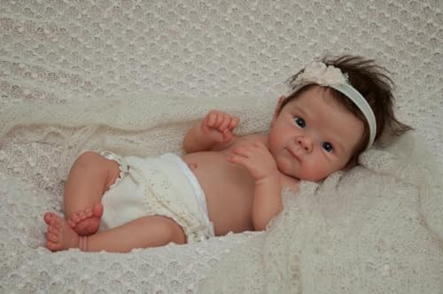 Anano Reborn Baby Vollsilikon Lebensecht,18 Zoll Reborn Babies Mädchen, Ealistische Re Born Baby-Puppe Mit Vollem Vinyl Körper Real Life Babies Puppen Für Kinder Ab 3 Jahren von Anano