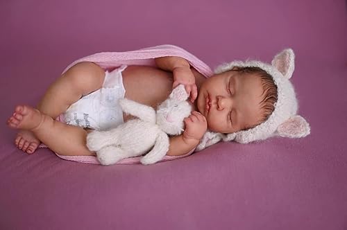 Anano Reborn Baby Vollsilikon Lebensecht 20 Zoll 50cm Reborn Baby Junge Mit Haaren Lebensechte Reborn Puppe Wie Echtes Baby 3D Haut Wirkt Für 3+ Jahre Mädchen von Anano