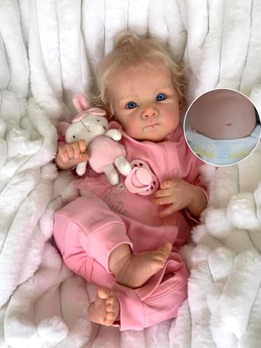 Anano Reborn Baby Vollsilikon Lebensecht 45CM Reborn Baby Puppe Mädchen, Waschbare Silikon Babys Puppe Babypuppe Wie Echtes Babys Mädchen Anano Reborn Baby Vollsilikon Lebensecht 45CM Reborn Baby Puppe Mädchen, Waschbare Silikon Babys Puppe Babypuppe Wie Echtes Babys Mädchen von Anano