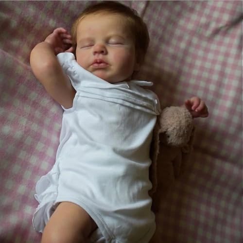 Anano Reborn Baby Vollsilikon Lebensecht 50CM Flexible Silikon Baby, Reborn Baby Junge, Puppe Echt Wie EIN Babys, Lebensechte Reborns Babypuppe Junge Waschbar von Anano