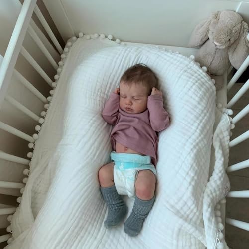 Anano Reborn Baby Vollsilikon Lebensecht 50CM Silikon Baby, Reborn Baby Junge, Puppe Echt Wie EIN Babys, Lebensechte Reborns Babypuppe Junge von Anano