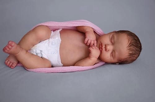 Anano Reborn Baby Vollsilikon Lebensechte Mädchen 20 Zoll Realistische Vollsilikon Babypuppe Waschbar Ganzkörper Silikon Baby Newborn Baby Puppe Für Kinder Alter 3+ von Anano