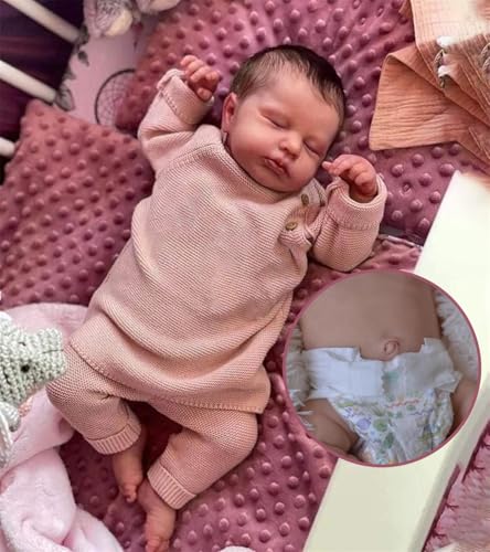 Anano Reborn Baby Vollsilikon Lebensechte Mädchen Realistische Puppe Waschbar 20 Zoll Newborn Baby Puppe Wie Echtes Baby Ganzkörper Silikon Puppe Baby Für 3 Jahre Kinder von Anano