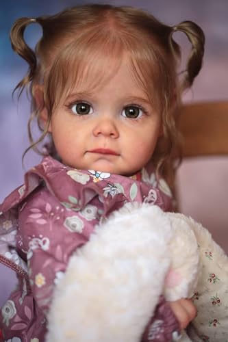 Anano Reborn Realistisches Baby, Mädchen, 60 cm, große Babypuppe, Reborn, realistisch, Mädchen, aus Silikon mit langem Haar, Babyreborn, blaue Augen Anano Reborn Realistisches Baby, Mädchen, 60 cm, große Babypuppe, Reborn, realistisch, Mädchen, aus Silikon mit langem Haar, Babyreborn, blaue Augen von Anano