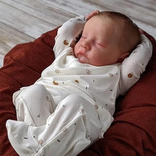 Anano Reborn Babypuppe,Realisitisch Baby Puppen 19Zoll Schlafend Babypuppe Vollsilikon Vinyl Mädchen Puppe Anatomisch korrekte Neugeborenen Babypuppe Anano Reborn Babypuppe,Realisitisch Baby Puppen 19Zoll Schlafend Babypuppe Vollsilikon Vinyl Mädchen Puppe Anatomisch korrekte Neugeborenen Babypuppe von Anano