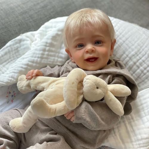 Anano Reborn Babypuppe Mädchen 60CM Realistisch Reborn Baby Lebensecht Reborn Puppe Silikon Baby Mädchen Kleinkind Babys Puppe Echt Aussieht Blaue Augen Anano Reborn Babypuppe Mädchen 60CM Realistisch Reborn Baby Lebensecht Reborn Puppe Silikon Baby Mädchen Kleinkind Babys Puppe Echt Aussieht Blaue Augen von Anano