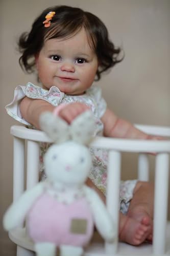 Anano Reborn Babypuppen 24 Inch Lebensecht Mädchen Weicher Körper Realistische Neugeborene Babypuppen Echte Babypuppen, Lockiges Haar Satz Für Alter 3+ Anano Reborn Babypuppen 24 Inch Lebensecht Mädchen Weicher Körper Realistische Neugeborene Babypuppen Echte Babypuppen, Lockiges Haar Satz Für Alter 3+ von Anano