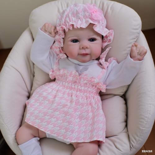 Anano Reborn Babypuppen Mädchen 20 Zoll 50cm Weiche Vollsilikon Vinyl Körper Poseable Realistische Neugeborene Babypuppe Handgemachte Kleinkind Puppen Real Life Reborn Doll Painted Hair Anano Reborn Babypuppen Mädchen 20 Zoll 50cm Weiche Vollsilikon Vinyl Körper Poseable Realistische Neugeborene Babypuppe Handgemachte Kleinkind Puppen Real Life Reborn Doll Painted Hair von Anano