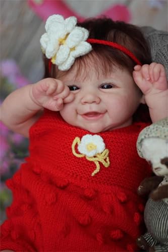 Anano Reborn Babypuppen Realistische Vivienne 50,8 cm lebensechte handgefertigte Neugeborene Babypuppen mit verwurzeltem Haar und weichem Stoffkörper für Kinder ab 3 Jahren von Anano