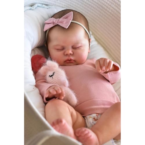Anano Reborn Babypuppen aus realistischem Silikon, 48 cm, handgefertigt, niedliche Neugeborenen-Puppe, weicher Stoffkörper, echte Babypuppen, die echt aussehen, für Kinder ab 3 Jahren Anano Reborn Babypuppen aus realistischem Silikon, 48 cm, handgefertigt, niedliche Neugeborenen-Puppe, weicher Stoffkörper, echte Babypuppen, die echt aussehen, für Kinder ab 3 Jahren von Anano