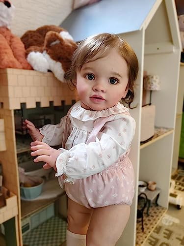 Anano Reborn Babypuppen in großer Größe, realistische Pippa, 66 cm, lebensechte Neugeborenen-Puppe, Mädchen, die echte Babys aussehen, weicher Stoffkörper, Baby-Puppe, Bett, Spielkameraden für Kinder Anano Reborn Babypuppen in großer Größe, realistische Pippa, 66 cm, lebensechte Neugeborenen-Puppe, Mädchen, die echte Babys aussehen, weicher Stoffkörper, Baby-Puppe, Bett, Spielkameraden für Kinder von Anano