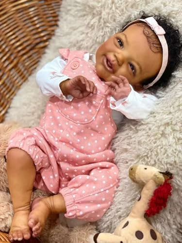 Anano Reborn Neugeborenen Puppe Aus Vollsilikon 50cm - Echte Lebensechte Afropuppe Mit Dunkelhäutigem Teint, Weichkörper & Zubehör - Für Sammler/Kinder Ab 3 Jahren Anano Reborn Neugeborenen Puppe Aus Vollsilikon 50cm - Echte Lebensechte Afropuppe Mit Dunkelhäutigem Teint, Weichkörper & Zubehör - Für Sammler/Kinder Ab 3 Jahren von Anano