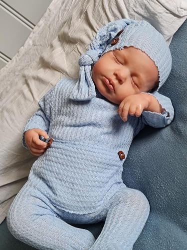 Anano Reborn Puppen Lebensecht Babypuppen Wie Echtes Baby 50CM Reborn Baby Mädchen Die Aussehen Wie Echte Babys Puppe Schlafendes Baby Mädchen von Anano