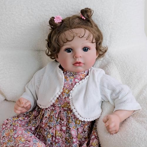 Anano Reborn-Puppen Mädchen - 20 Zoll Wie Echtes Baby Realistische Babypuppen Newborn Puppe Mädchen Mit Langem Haar Weicher Stoffkörper Reborn-Kleinkind-Puppen Für Kinder Alter 3+ Anano Reborn-Puppen Mädchen - 20 Zoll Wie Echtes Baby Realistische Babypuppen Newborn Puppe Mädchen Mit Langem Haar Weicher Stoffkörper Reborn-Kleinkind-Puppen Für Kinder Alter 3+ von Anano