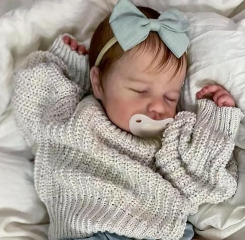 Anano Reborn Puppen Silikon Ganzkörper - 48CM Vollsilikon Reborn Babypuppen Realistische Babypuppe Anatomisch Korrektes Mädchen Lebensechte Babypuppe Für Mädchen Mit Zubehör von Anano