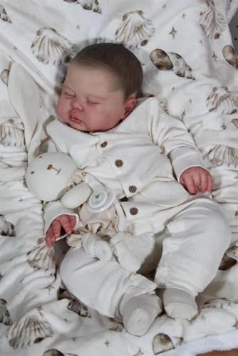 Anano Reborn-Toddler-Puppe Junge Größe 61cm - Lebensechte Babypuppe Mit Dicken Wangen & Handbemalter Hautstruktur, Silikon Newborn Baby Puppe Für Mädchen Und Sammler von Anano