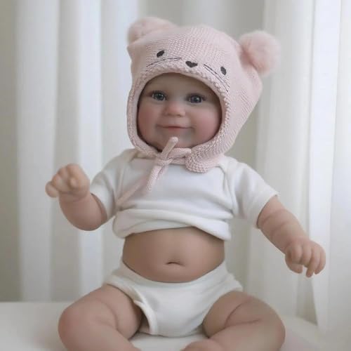 Anano Vollsilikon Reborn Baby Mädchen Puppe 20 Zoll 50cm Realistisches Silikonpuppe Newborn Baby Puppe Mit Anatomisch Korrekten Details, Lebensechte Babypuppen Als Sammlerstück Zur Aus Geschenk von Anano