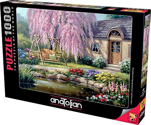 Anatolian Puzzle 1000 Teile - Cherry Blossom Cottage (Kirschblütenhütte) | Puzzle Größe 66x48cm (H) von Anatolian
