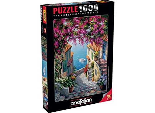 Anatolian Puzzle 1000 Teile Puzzle - Stairs to the Sea - Puzzle Größe 48x66 cm (V) - 1000 Teile Puzzle für Erwachsene, Senioren und Kinder ab 10 Jahren von Anatolian