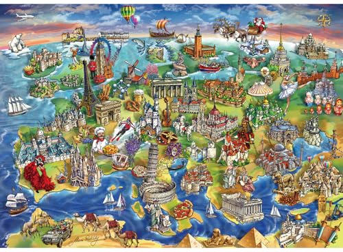 Anatolian Puzzle 1500 Teile - Europakarte | Puzzle-Größe: 85cmx60cm (H) von Anatolian