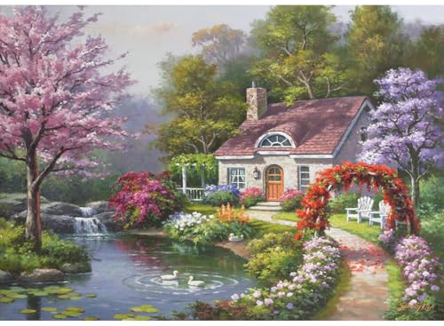 Anatolian Puzzle 1500 pièces : Cottage fleuri au Printemps von Anatolian