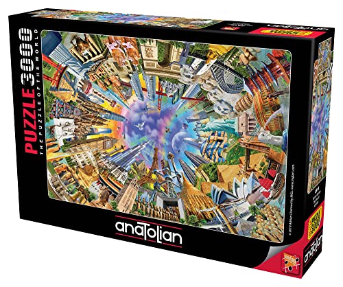 Anatolian Puzzle 3000 Teile - 360 Welt (Weltmonumente) | Puzzle-Größe 120cmx85cm (H) von Anatolian