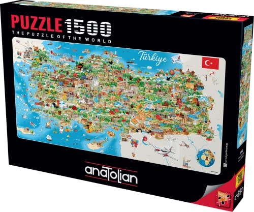 Anatolian Puzzle - Türkiye Haritas?, 1500 Teile Puzzle, 3793 von Anatolian