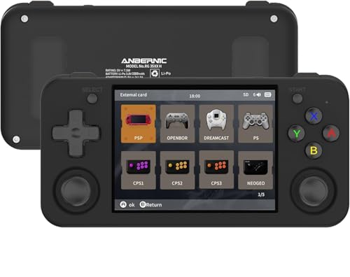 Anbernic RG35XX H Retro Handheld Spielkonsole, Support HDMI TV Output 5G WiFi Bluetooth 4.2 , 3.5 Inch IPS Screen Linux System Built-in 64G TF Card 5515 Games(RG35XX H-Black) von Anbernic