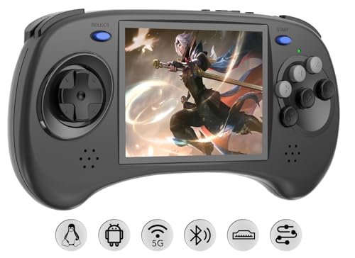RG ARC D Retro Handheld Spielkonsole , Dual OS Android 11 and Linux System with 128G SD Card 4541 Games Support 5G WiFi 4.2 Bluetooth Moonlight Streaming and HDMI Output(Black) von Anbernic