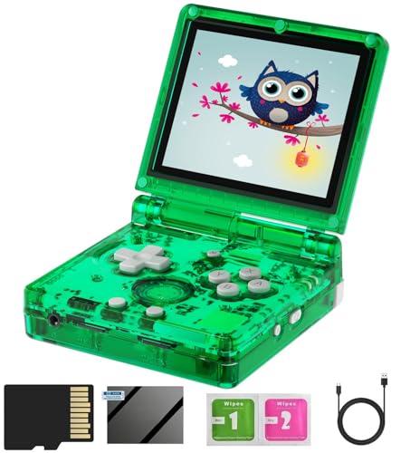 RG35XXSP Retro Handheld Game Console , 3.5 Inch IPS Screen Linux System Built-in 64G TF Card 5532 Games Support Music Video e-Book and HDMI TV Output (RG35XXSP-Green) von Anbernic