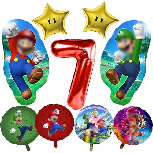 Anbobili Luftballons Geburtstag 7 Jahre, 9 Stück Geburtstag Deko Luftballons Set, Folienballon Party Deko, Ballons 7 Geburtstag für Kindergeburtstag Party Dekoration Anbobili Luftballons Geburtstag 7 Jahre, 9 Stück Geburtstag Deko Luftballons Set, Folienballon Party Deko, Ballons 7 Geburtstag für Kindergeburtstag Party Dekoration von Anbobili
