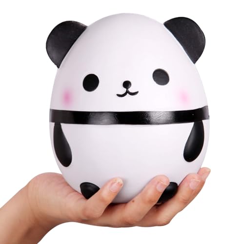 Anboor Squishies Panda-Ei Riesen-Squishy Langsam Aufsteigendes Quetschspielzeug Duftend Kawaii Squishies Tier-Spielzeug für Kinder und Erwachsene zur Stressbewältigung Kinderspielzeug als Osternest-Fü von ANBOOR